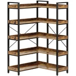 Rolanstar Tier With 4 Hooks, Reversible Corner Bookshelf, 65" Ind.... Fixed Price $183.21.