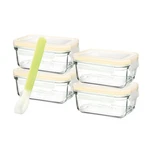Glasslock Baby Piece Rectangular 150ML Food Container Set + Spoon 28097. Fixed Price $32.44.