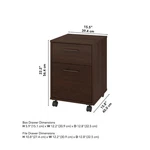 Pemberly Row Modern 2 Drawer Mobile File Cabinet Bing Cherry. Fixed Price $168.86.