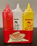 Charcoal Companion Classic Diner Style Condiment Squeeze Bottle 3 Pc Set *new*. Fixed Price $11.95.