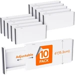 Lifewit 10 Pack Drawer Dividers Plastic 6" High, 13.5-22" Adjustable O.... Fixed Price $94.47.