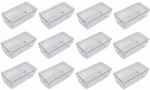 (12) Interdesign Linus 52330 3" X 6" 2" Clear Drawer Storage Organizer Bins. Fixed Price $60.90.