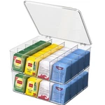 Tea Bag Organizer With Lid: Plastic Storage Bin - 16 Compartments Remova.... Fixed Price $54.75.