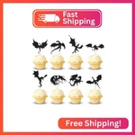 Arthsdite 24 Pcs Dragon Cupcake Toppers Picks Cool Dinosaur. Fixed Price $10.09.