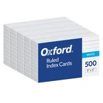 Oxford Index Cards, Inches, White, Lined Front, Blank 3X5,. Fixed Price $13.29.