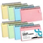 Koogel 3X5 Index Cards Ruled With Ring, 400 Pcs Colored Spiral Flash Wi.... Fixed Price $19.45.