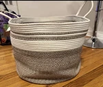 Extra Large Storage Basket - Soft Woven Organizer, 22" 14". Fixed Price $20.00.
