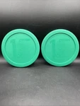 Pyrex 322-PC Green /teal 1QT Round Plastic Lid Cover 2PK For Mixing Bowl. Fixed Price $12.99.