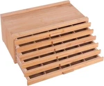 6 Drawer Bamboo Artist Supply Storage Box With Separate Compartments. Fixed Price $56.40.