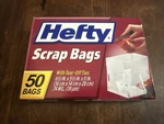 Vintage Hefty Scrap Bags 50 Count With Tear-off Ties Nib Full. Fixed Price $24.95.
