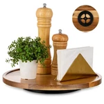 Tray Lazy Susan: Round Acacia Wooden Turntable Decorative Coffee T.... Fixed Price $22.91.