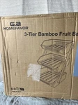 G.a Homefavor Large Bamboo Fruit Basket, 3-TIER Bowl For Kitchen Counter,. Fixed Price $30.00.