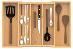 Foverone Bamboo Kitchen Drawer 5 Slots Expandable, Light Brown. Fixed Price $42.99.