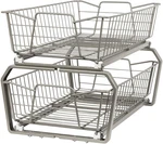 11 In. Pull Out Cabinet Organizer, 2 Tier, Heavy Duty, Slide Pantry Shelves. Fixed Price $78.99.