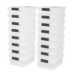 Homz 15.5 Qt Plastic Stackable Storage Container W/lid, Gray Latch (16 Pack). Fixed Price $174.99.