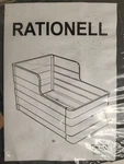 Ikea Rationell Pull-out Waste-sorting Tray Dark Gray 201.107.43. Fixed Price $35.00.