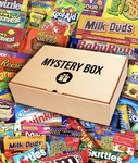 American Candy Mystery Box Sweet Treats Variety Pack Chocolate Gummies Bars. Fixed Price $29.99.