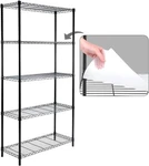 Efine 5-SHELF Shelving Unit With Liners Set Of 5, 5-TIER 36X14X72 Black. Fixed Price $131.68.