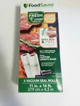 Foodsaver Easy Seal & Peel 11" X 14' Vacuum Roll (2 Pack). Fixed Price $17.25.
