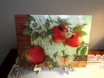 Lang / Susan Winget Beautiful Blooms Tempered Glass Cutting Board New!. Fixed Price $14.95.