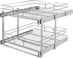 Rev-a-shelf 5WB2-2122CR-1 21" X 22" 2-TIER Cabinet Pull Out Wire Baskets, Chrome. Fixed Price $139.99.