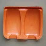 Tupperware Unique Double Spoon Rest #1226-4 Orange Gc Pre-owned. Fixed Price $6.91.