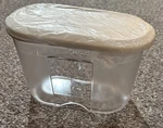 Tupperware #2470A Duo Keeper Acrylic Canister Container W/ #2469A White Seal. Fixed Price $24.99.
