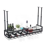 Mbqq Ceiling-type Wine Holder,wall Mounted Bottle Hanging,goblet .... Fixed Price $170.94.