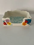 The Pioneer Woman Flea Market Floral Ceramic Square Napkin Holder Tray. Fixed Price $14.99.