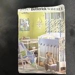 Butterick Waverly Pattern 4947 Baby Crib Set Basket Liner Bedding Uncut. Fixed Price $10.99.