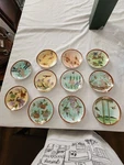 Set Of 11 Hand Painted Yoshiaki Yamazaki Plate Japanses Graden. Fixed Price $85.00.