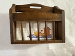 Vintage Wood Crate Recipe Index Card Keeper. Fixed Price $15.25.