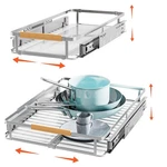 2PACK Expandable Pull Out Cabinet Organizer, Slide Drawers For Kitchen Ca.... Fixed Price $125.42.