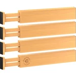 Drawer Dividers 2.6 Inches High Adjustable 16 To 22 Bamboo. Fixed Price $47.99.