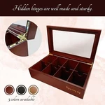 Bjoyful&loved Bjl Wooden Tea Box With 8 Compartments, Window Lid. Fixed Price $44.99.