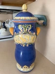 Pfaltzgraff Villa Della Luna Pasta Jar Canister W Lid 15" Tall. Fixed Price $75.00.