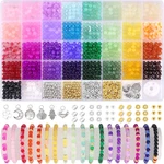 1368PCS 6MM Glass Beads For Bracelets 34 Colors Crystal Jewelry Making. Fixed Price $19.99.