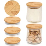 Mason Life Oui Bamboo Jar Lids Set With Silicone Sealing Rings, Leaves Patter.... Fixed Price $18.42.