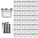 Accguan Mini Mason Glass Canning JARS,4 Oz With Integral Lids, Silver. Fixed Price $40.17.