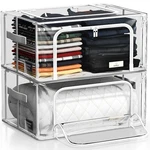 Sorbus Storage Bins With Metal Frame, Stackable & Foldable Clothes Organizers. Fixed Price $42.99.