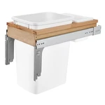 Rev-a-shelf Single Pullout Top Mount Trash Can 35 Qt., White, 4WCTM-12DM1. Fixed Price $141.99.
