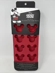 Disney Mickey Mouse Set Of 2 Silicone Ice Cube Mold Trays In Red - New. Fixed Price $19.99.
