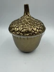 Studio Mcgee Cast Metal Acorn Canister Threshold Target Gold Brass Lid Box Nwt. Fixed Price $39.99.