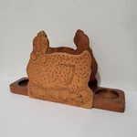 Vintage Country Kitchen Wood Chicken Napkin Holder Salt Pepper Caddy. Fixed Price $13.69.