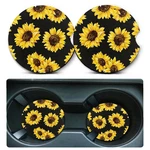 Car Coasters For Cup HOLDERS,2 Pack Sunflowers Leopard Coaster.... Fixed Price $13.21.