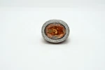 Nf Cw Charles Winston Sterling Silver Leopard Enamel Orange Crystal Cz Ring Sz 9. Fixed Price $75.00.