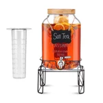 2 Gallon Drink With Stand, Glass Beverage Stainless.... Fixed Price $50.30.
