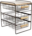 Origami Kitchen Countertop 3 Drawer Wood Organizer Bronze Closet Brown Metal. Fixed Price $31.71.