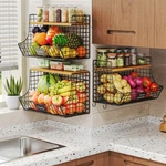 Extra Large Fruit Basket For Kitchen With Wood Lid Nameplate - Counter&wall M.... Fixed Price $59.14.