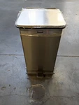 Rubbermaid Defenders Biohazard Step Can, Square, Steel, Gal FGST12SS. Fixed Price $344.50.